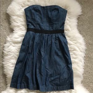 Club Monaco strapless denim dress